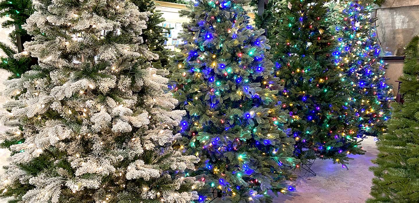 6.5’ – 7.5’ pre-lit, LED, clear & multi-colored lightsArtificial Christmas Tree Sale - 30% - 60% OFF
